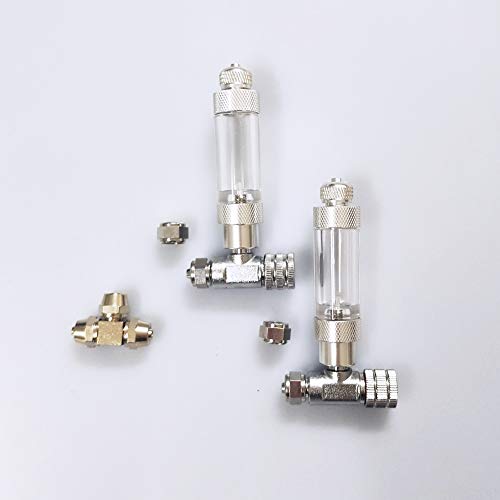 BASE WAVE 2 pcs of Needle valves with Bubble Counter Check valves + Metal tee for CO2 DIY…