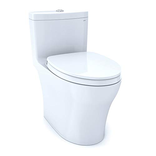 TOTO MS646124CEMFG#01 AQUIA IV 1PC UH Toilet WSHLT + W/SEAT 1.28GPF/0.8GPF, Cotton White