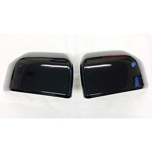 S SIZVER Ultra Finish Glossy-Black Series 2pcs Mirror Covers Compatible with 2015-2019 Ford F-150