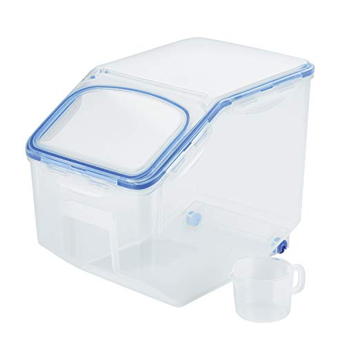 LOCK & LOCK Easy Essentials Food Lids (Flip-Top) / Pantry Storage/Airtight Containers, BPA Free, Top-50.7 Cup-for Rice, Clear