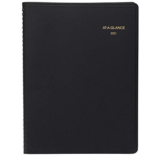 2021 Weekly Appointment Book & Planner by AT-A-GLANCE, 8-1/4' x 11', Large, Black (709500521)