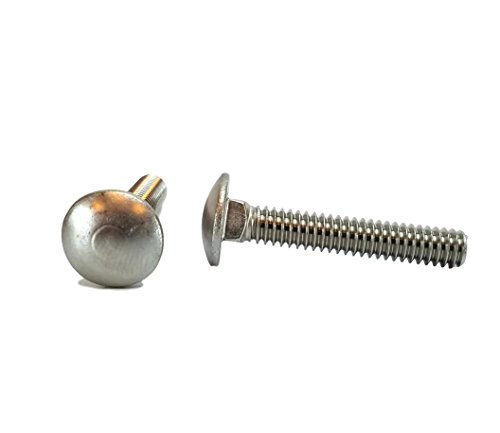 Stainless 1/4-20 x 1-1/2' Carriage Bolt (3/4' to 5' Lengths Available in Listing), 18-8 Stainless Steel,50 Pieces (1/4-20x1-1/2)