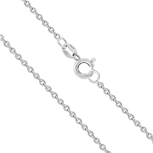 Honolulu Jewelry Company Sterling Silver 1mm Cable Chain (18 Inches)