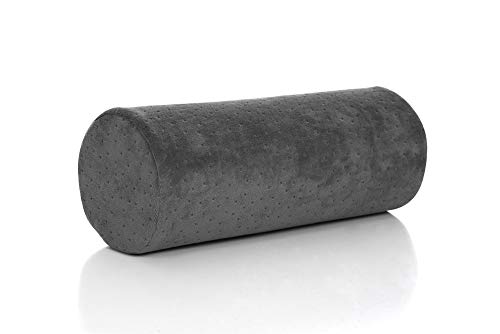Bamboo Gray Round Cervical Roll Cylinder Bolster Pillow with Removable Washable Cover, Ergonomically Designed for Head, Neck, Back, and Legs || Ideal for Spine and Neck Support During Sleep