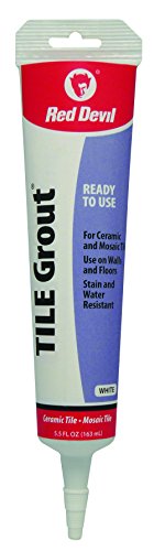 Red Devil 0425 Pre-Mixed Tile Grout Squeeze Tube, 5.5 oz, White