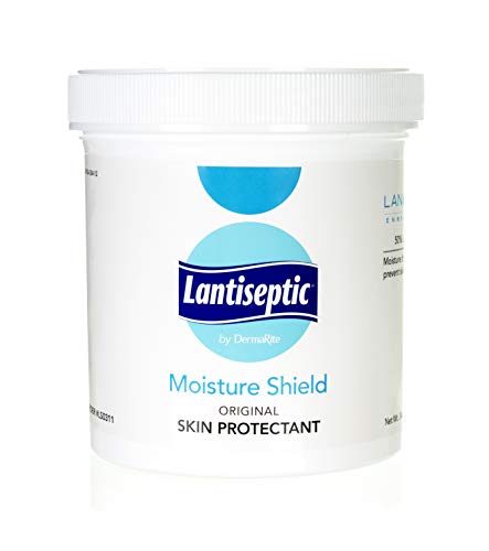 Lantiseptic Moisture Barrier Cream for Incontinence, 3 Pack - 50% Lanolin Enriched Skin Protectant Paste - Treats and Protects Dry, Irritated, Chaffed Skin - 12 oz. Jar - by DermaRite