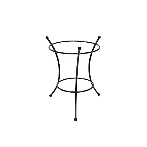 Achla Designs GBS-21 Multi-Use, Large Wrought Iron Metal Plant birdbath Bowl Stand Flowerpot Holder, 10', Black