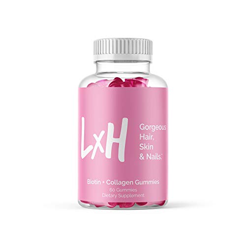 LxH Hair Skin and Nails Gummies, Biotin Gummies with Collagen, Hair Skin and Nails Vitamins for Women & Men Supports Faster Hair Growth, Stronger Nails, Healthy Skin, Biotin Hair Growth Supplement