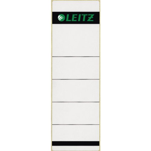 Leitz Self Adhesive Replacement Spine Labels for Standard 80 mm Lever Arch Files, Wide and Short, 61 x 192 mm, Paper, 16420085 - Grey, Pack of 10