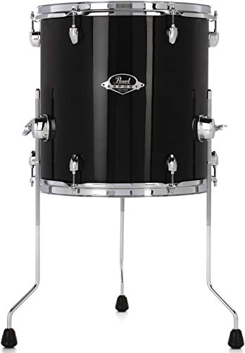 Pearl EXX Export Floor Tom Jet Black with Chrome Hardware 14 x 14 in.