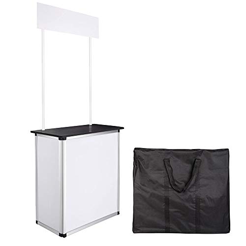 Yescom Popup Promotional Counter Table Booth Portable Demo Display Banner Stand Tradeshow Countertop Aluminum Frame