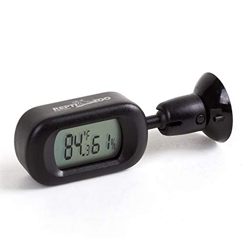 REPTI ZOO Digital Display Reptile Terrarium Thermometer Hygrometer with Suction Cup