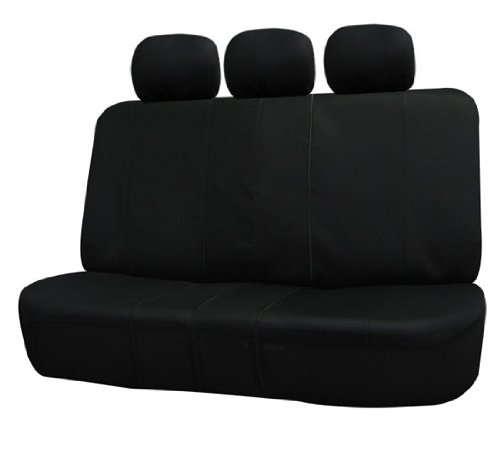 FH Group FB051BLACK013 Black Universal Split Bench Seat Cover (Allow Right and Left 40/60 Split, 50/50 Split Fit Most of Vehicle)