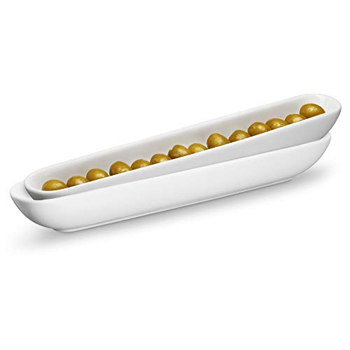 Olive Tray, by KooK, Cheeses, Appetizers, Ceramic Make, Set of 2, 12 inch