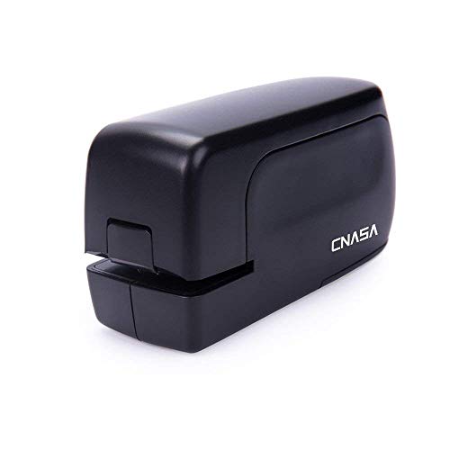 CNASA Heavy Duty Electric Stapler, Portable Full Strip Staple Capacity 20 Sheets Jam-Free for Office,Professional,Classroom School and Home Use,Black Battery Operated or AC Adapter（Included）