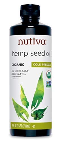 Nutiva Organic Cold-Pressed Unrefined Hemp Oil, 24 Ounce