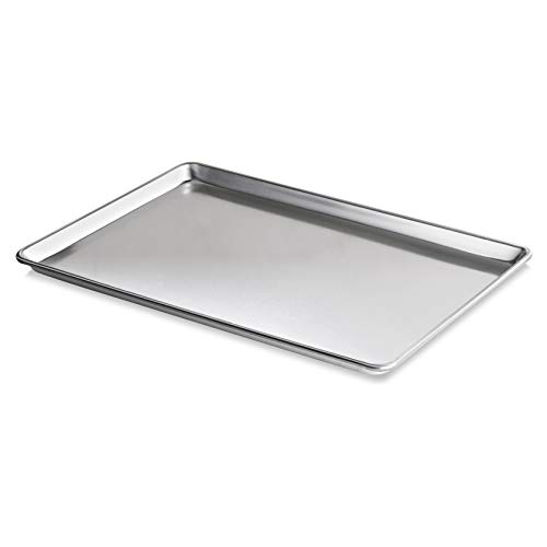 New Star Foodservice 36923 Commercial-Grade 18-Gauge Aluminum Sheet Pan/Bun Pan, 18' L x 26' W x 1' H (Full Size) | Measure Oven (Recommended)