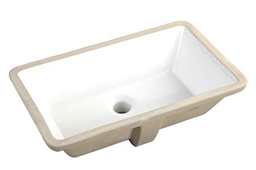 20.9 Inch Rectrangle Undermount Vitreous Ceramic Lavatory Vanity Bathroom Sink Pure White