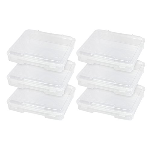 IRIS USA Portable Project Case, 6 Pack, Clear
