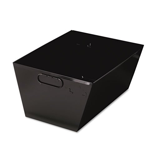 Perfect for transporting, sorting and posting files. - MMF INDUSTRIES Posting Tub Storage Box, Legal, Steel, 15-1/8 x 11-3/8 x 7, Black