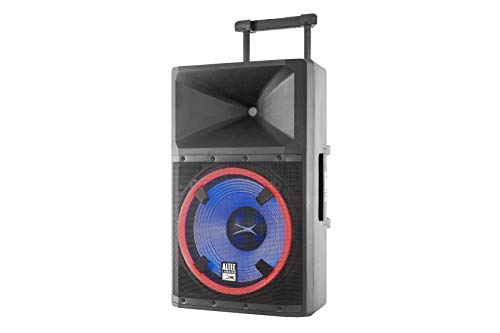 Altec Lansing ALP-L2200PK Lightning Series Indoor Outoor Ultra Powerful Bluetooth 2200 Peak Watt Speaker with Party Lights and Built in Media Player