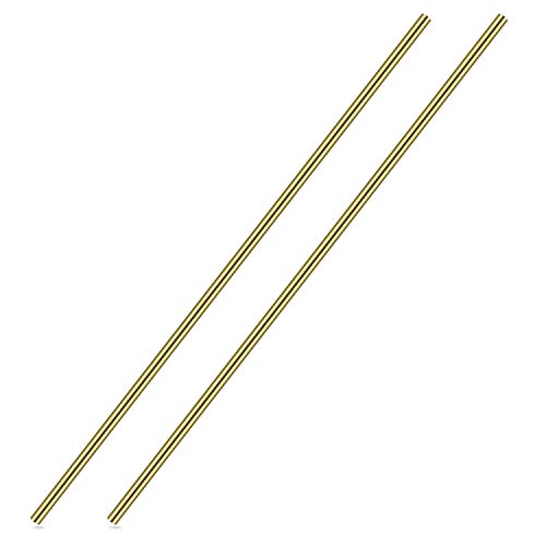 1/4 Inch Brass Round Rod, Favordrory 2PCS Brass Round Rods Lathe Bar Stock, 1/4 Inch in Diameter 14 Inch in Length