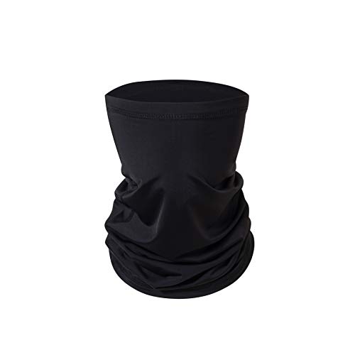 Balaclava Neck Gaiter Scarf Cooling Sports Bandana Face Cover UV Wind Protection Outdoor Solid Black