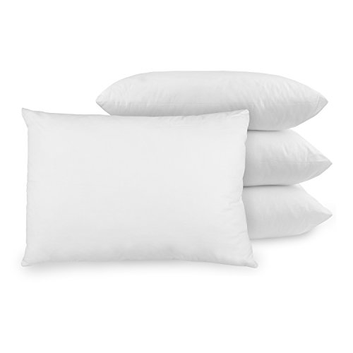 BioPEDIC 4-Pack bed pillow with Built-In Ultra-Fresh Anti-Odor Technology, Standard Size, White, 4 Count