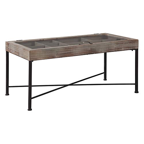 Signature Design by Ashley - Shellmond Accent Cocktail Table - Casual - Antique Gray/Black