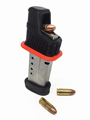 Hilljak Speed Loader Designed to fit Smith & Wesson M&P 9 Shield, Springfield XD-S 9mm Quickie Loader - Red Stripe