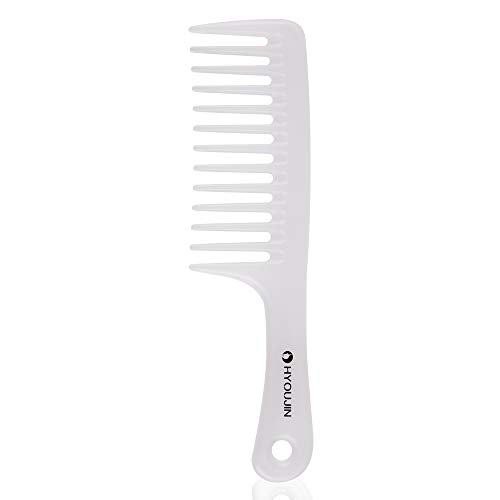 HYOUJIN Wide Tooth Comb Detangling Hair Brush,Paddle Hair Comb,Care Handgrip Comb-Best Styling Comb for Long,Wet or Curly Reduce Hair Loss and Dandruff&Headache-Minimal breakages