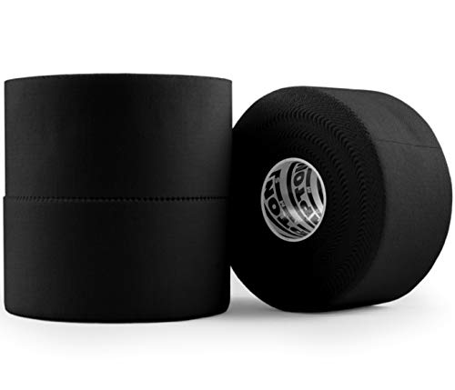 (3 Pack) Black Athletic Tape - 45ft Per Roll - No Sticky Residue & Easy to Tear - for Sports Athletes & Crossfit Trainers as First Aid Injury Wrap: Fingers Ankles Wrist - 1.5 Inch x 15 Yards per Roll
