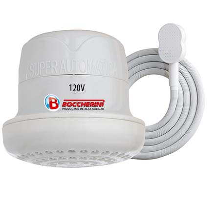 BOCCHERINI Automatic Electric Instant Hot Water Heater Shower Head 110V / 120V + FREE wall support/tube Included.