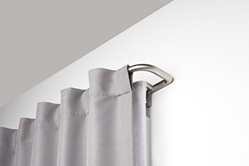 Umbra Twilight Double Curtain Rod Set – Wrap Around Design is Ideal for Blackout or Room Darkening Panels, 48-88, Nickel