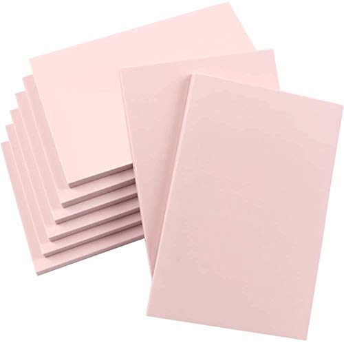 SGHUO 8 Pcs 4'x6' Pink Rubber Carving Blocks for Stamp Soft Rubber Crafts, Soft and Easy to Carve