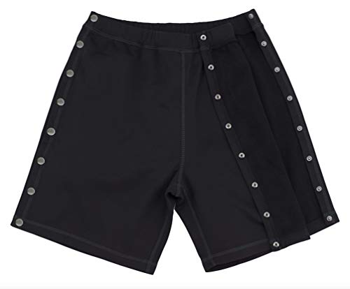 Post Surgery Tearaway Shorts - Men's - Women's - Unisex Sizing Black