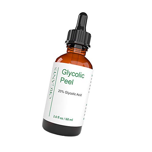 Glycolic Acid 20% Peel Serum. Only 3 Ingredients. Best Chemical Face Peel To Exfoliate, For Resurfacing Fine Lines & Wrinkles, Brightening Acne Scars, Anti Aging Dark Spot Corrector, By Organys 2 OZ