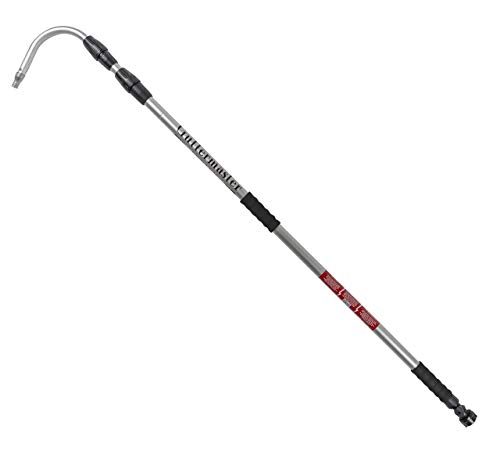 GutterMaster Classic Telescopic Water Fed Pole with Curved End, Connects to Most Garden Hoses, No Special Attachments Needed, Extends 12 Feet