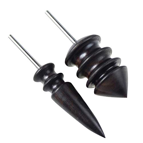 Leather Burnisher Bits 2-Pack for Rotary Dremel Tools – Pointed Tip and Multi Grooved Burnishing Tips Made of Solid Tropical Sandalwood Create Smooth, Clean Edges on Leathercraft Projects