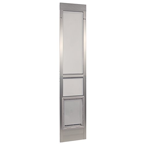 Ideal Pet Products Aluminum Modular Pet Patio Door, Extra Large, 10.5' x 15' Flap Size, Mill (Silver)