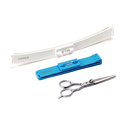 Original CreaClip Set and Scissors - As Seen On Shark Tank - Professional Home Hair Cutting Tool DIY Hair Styling Kit for Layers Bangs Bobs Trims Split Ends, Professional Shears Hair Cutting Scissors