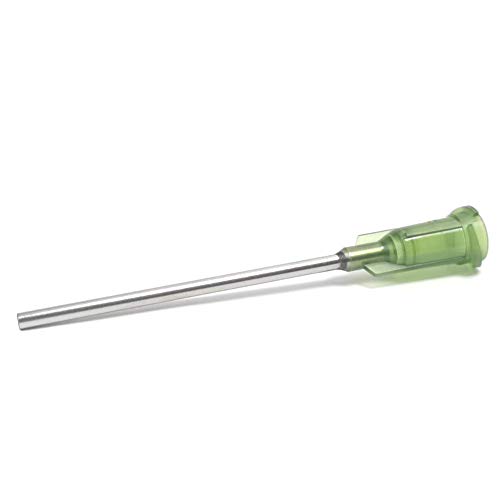 20 Pack - Blunt Tip Dispensing Needle 14 Ga 1.5 Inch with Luer Lock, Olive