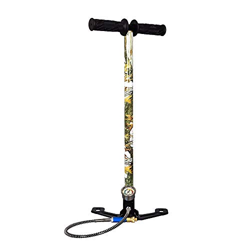 PCP Hand Pump 3 Stage for Filling High Pressure air 40MPA, 300BAR, 4500PSI into Hunting Aiguns, Air Rifles, and Paintball (Camo)