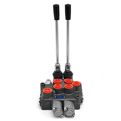 Mophorn Hydraulic Control Valve 2 Spool 8 GPM Hydraulic Directional Control Valve MB21BB5C1 Double Acting Hydraulic Valve 9-7862