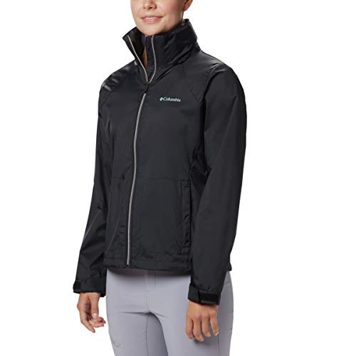 Columbia Women's Switchback III Adjustable Waterproof Rain Jacket, Black, Medium