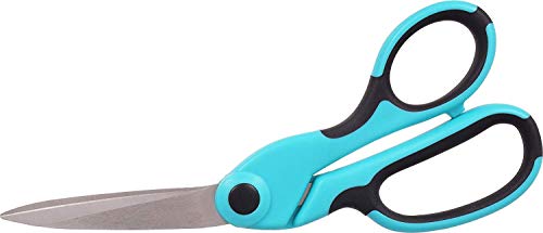 SINGER 00561 8-1/2-Inch ProSeries Heavy Duty Bent Sewing Scissors,Teal