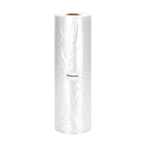 Immuson 12' X 20' Plastic Produce Bag on a Roll Food Storage Clear Bags For Fruits Vegetable Bread (350 Bags-1 Roll)