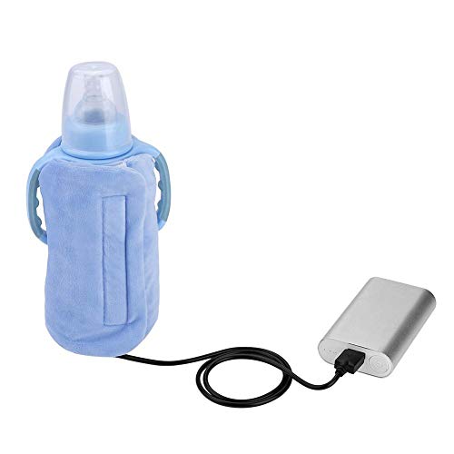 USB Milk Bottle Warm Heat Keeper Baby Milk, Water Warm Keeper Multifunction Coffee Tea Mug Beverage Warming Bag (Blue)