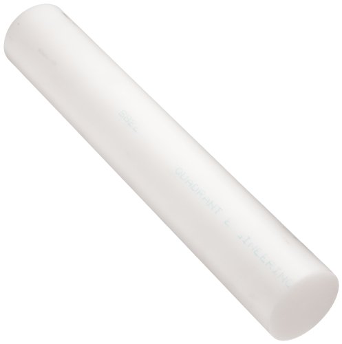 Acetal Copolymer Round Rod, Opaque White, Standard Tolerance, ASTM D6100, 5/8' Diameter, 1' Length