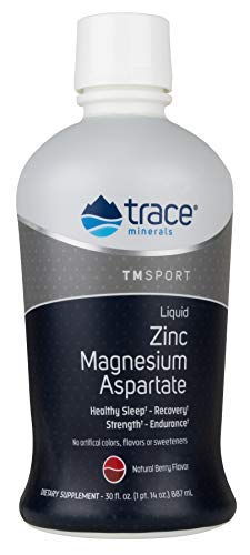 Trace Minerals TMRFIT Series Liquid Zinc Magnesium Aspartate Supplement, 30 Ounce